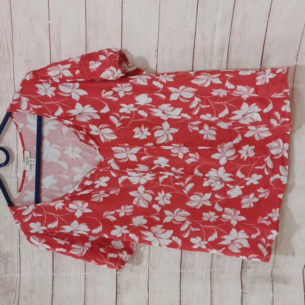 Como Blu 2xl 100% rayon Hawaiian style blouse plus size